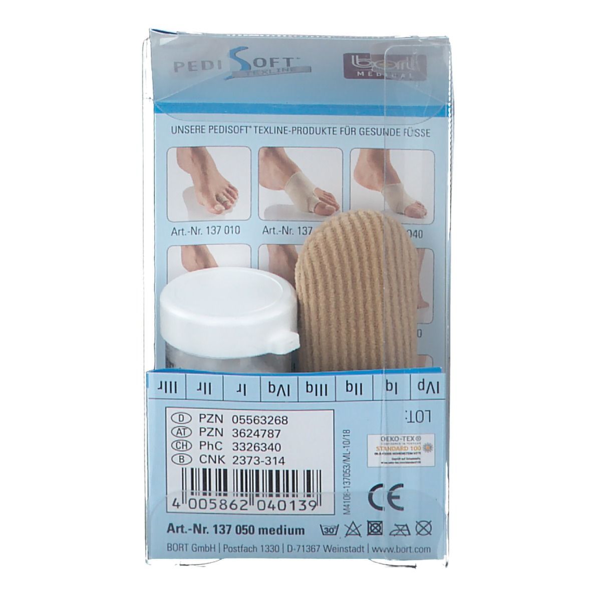 BORT PediSoft® TexLine Zehen-/Fingerkappe Gr. M