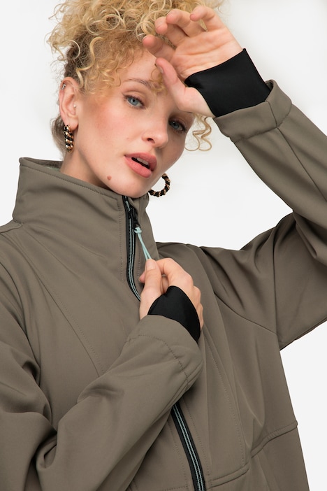 Softshell-Jacke, Fleece-Innenseite, Stehkragen, Zipper