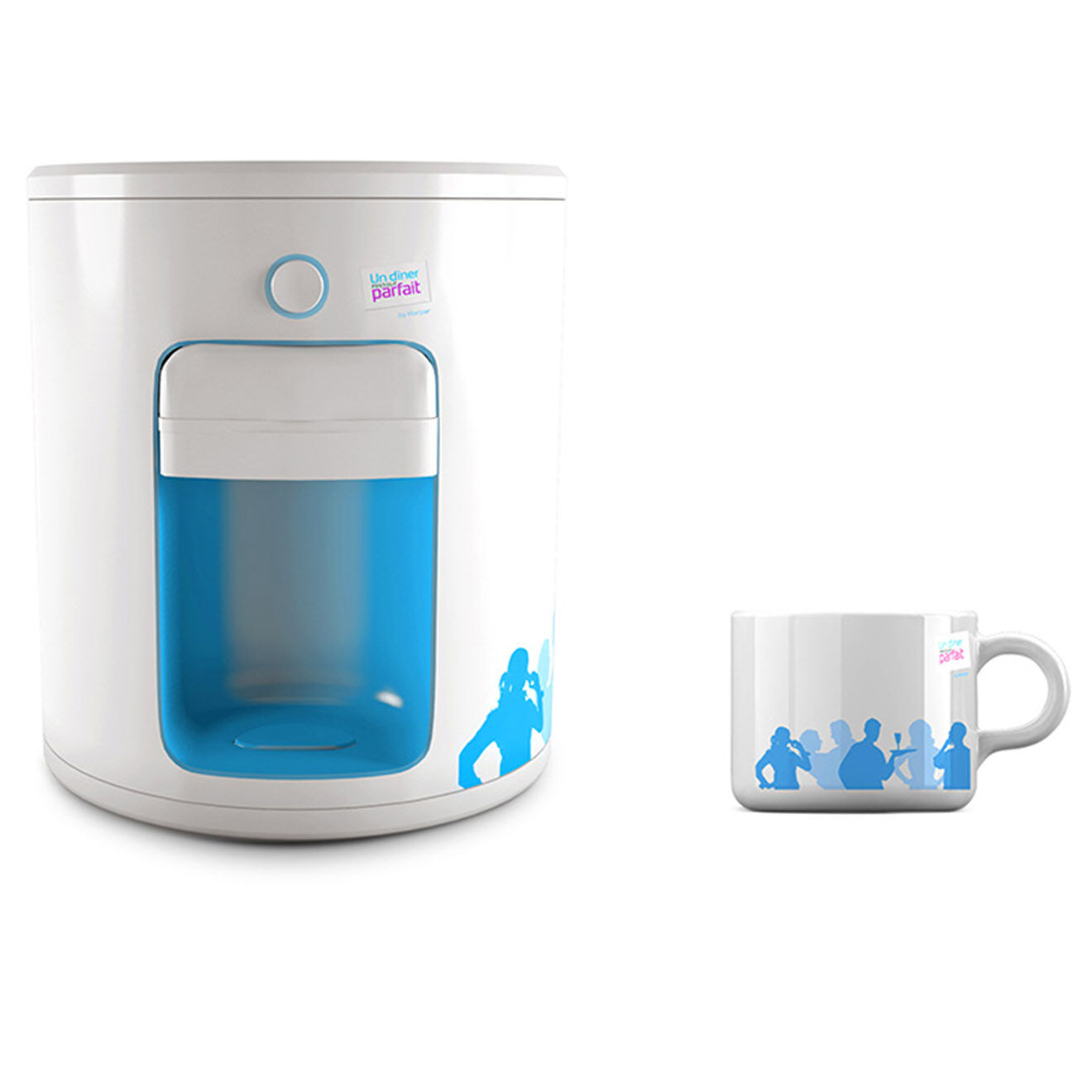 UDPP Machine à expresso blanc/bleu