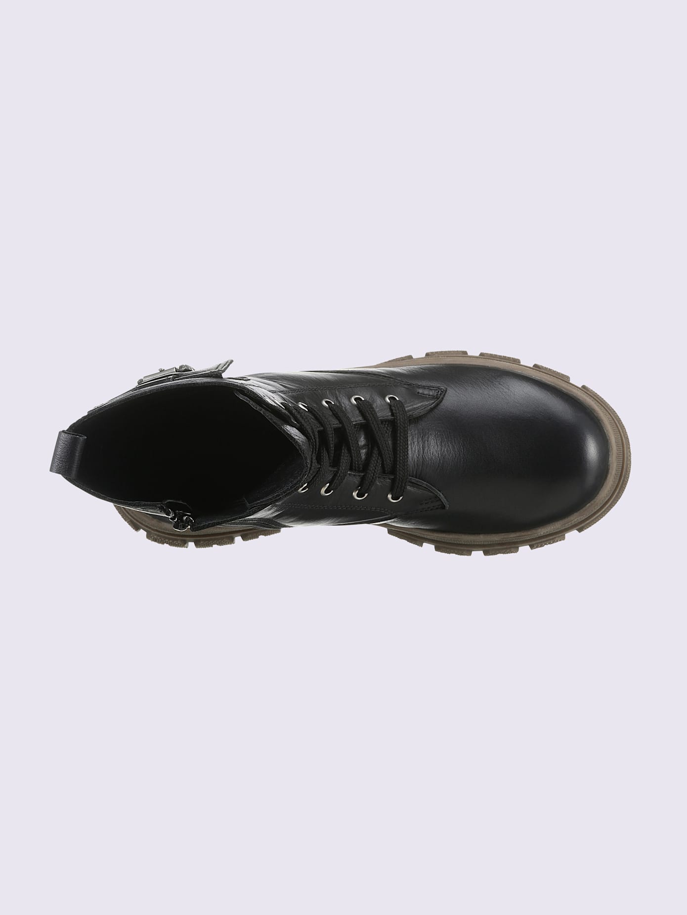 Bottines à lacets cuir nappa de vache