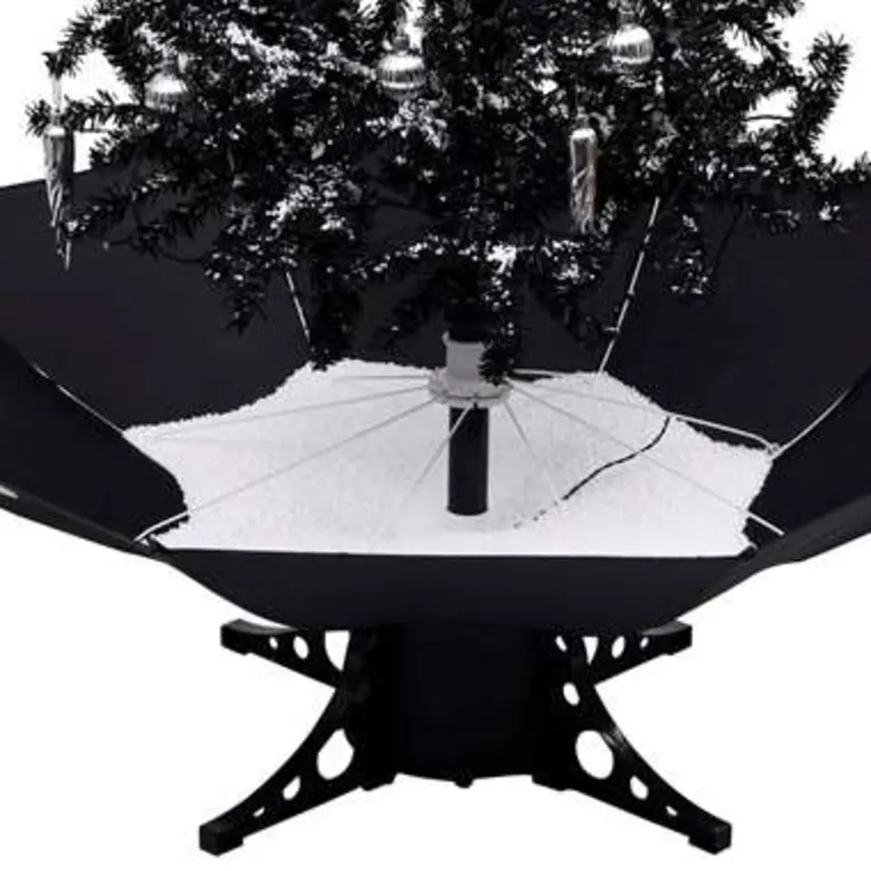 vidaXL - Sneeuwende Kerstboom - Zwart - 190 x 115 cm