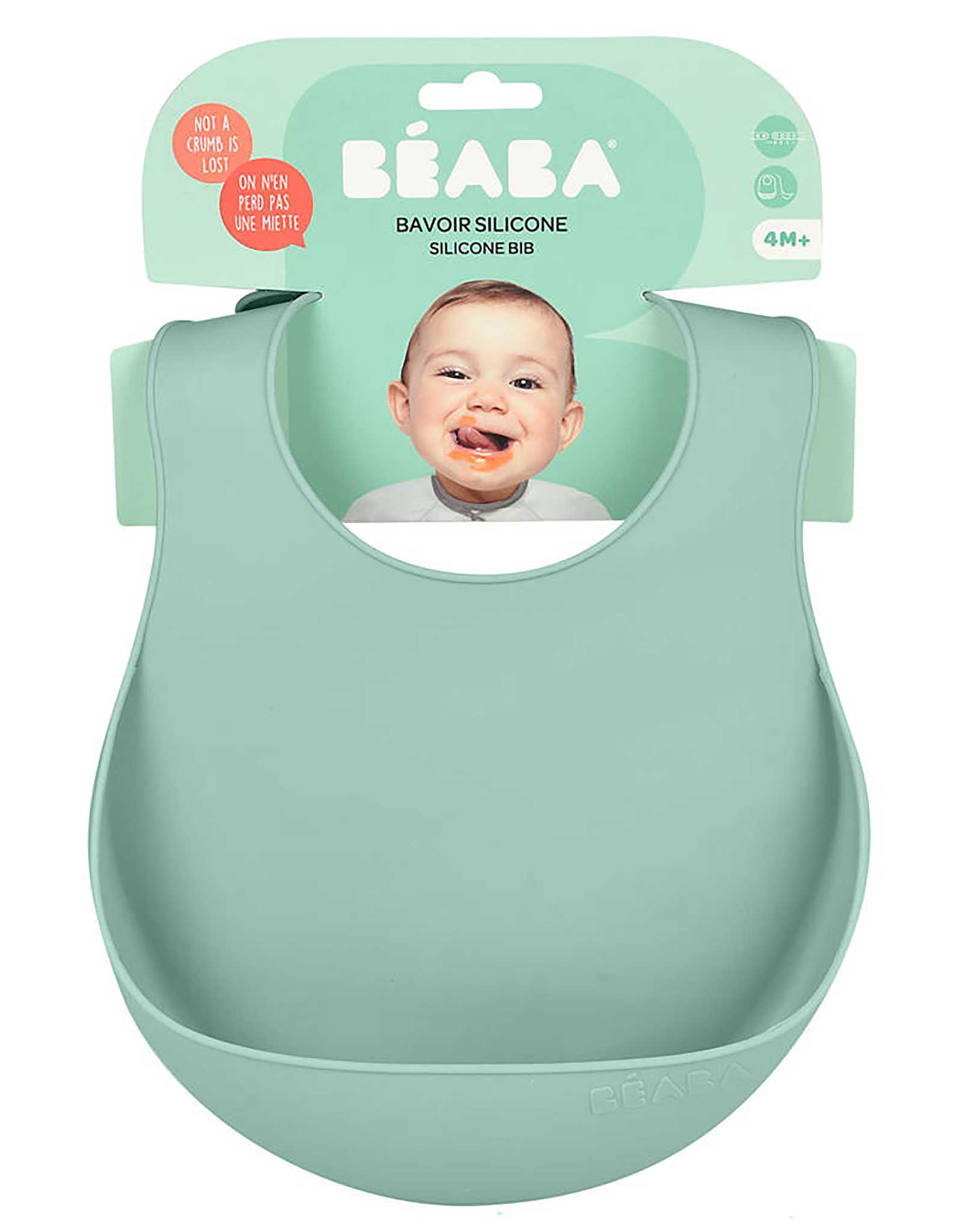 Silikon-Lätzchen EASY BIB in salbeigrün