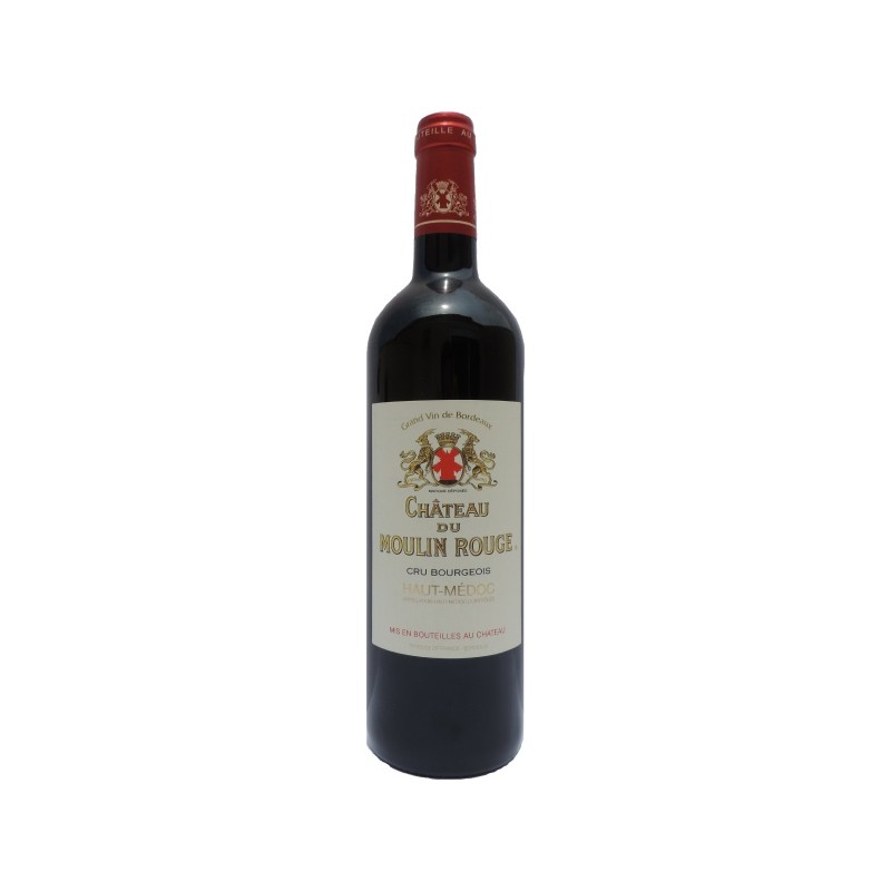 Château du MOULIN ROUGE 2019 - Haut-Médoc - Cru Bourgeois Supérieur - par Caisse bois de 6 bouteilles 75 cl