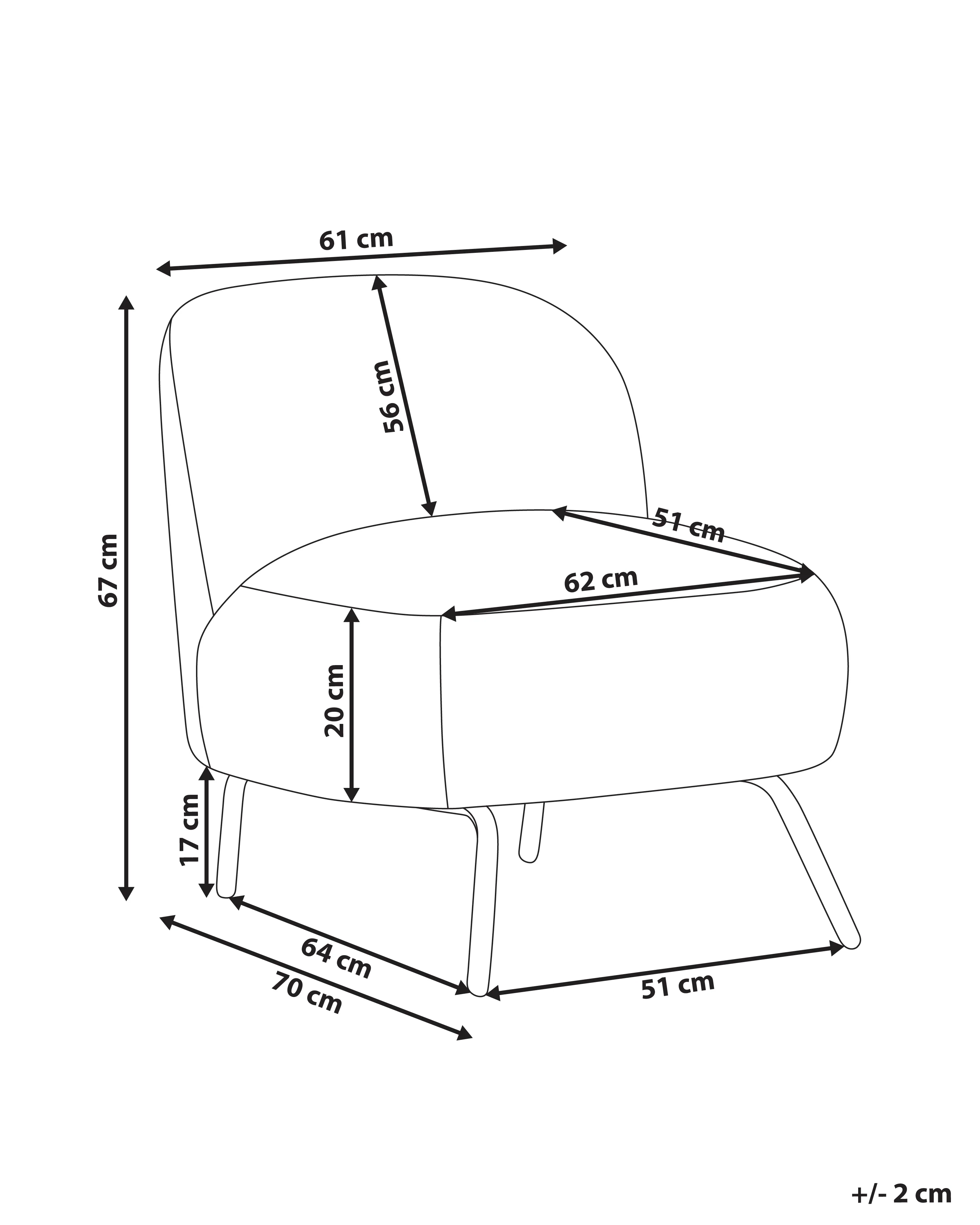 Fauteuil KUMLA Bouclé Gebroken wit