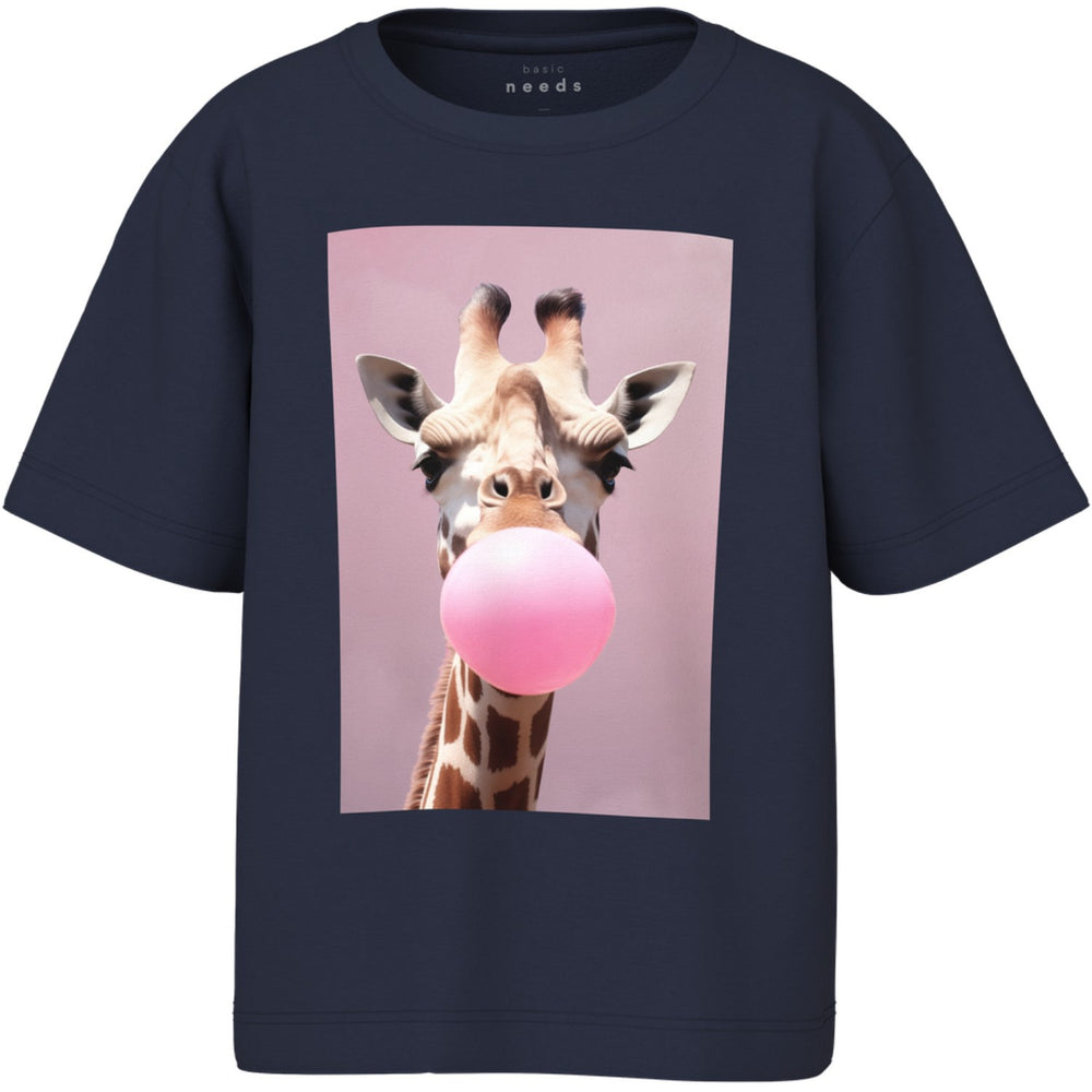 Køb Name It Navy Blazer Giraffe Nmfvotea Ss Nreg Top
