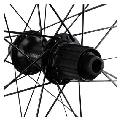 ROUE 29  VTT ARRIERE JANTE ALU KLIXX TUBELESS READY NOIRE FREIN DISQUE CENTERLOCK MOYEU SHIMANO MT400 BOOST TX12 148mm CASSETTE 9/10/11V (622x23) .