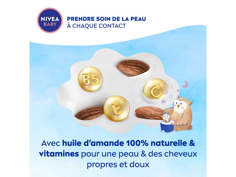 NIVEA BABY Bad & Shampoo Gute Nacht 200 ml Pflegeshampoo schützt und stärkt Haut und Haare und reinigt sanft