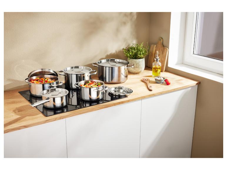 Set van 5 RVS pannen