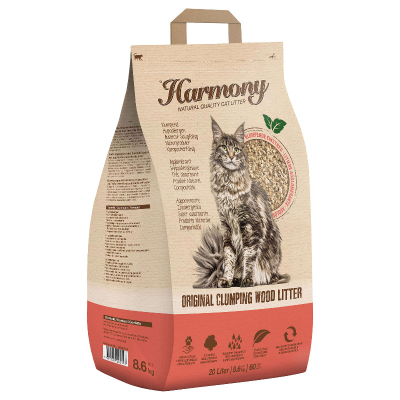 Harmony Cat Natural Katzenstreu Original Clumping Wood Litter