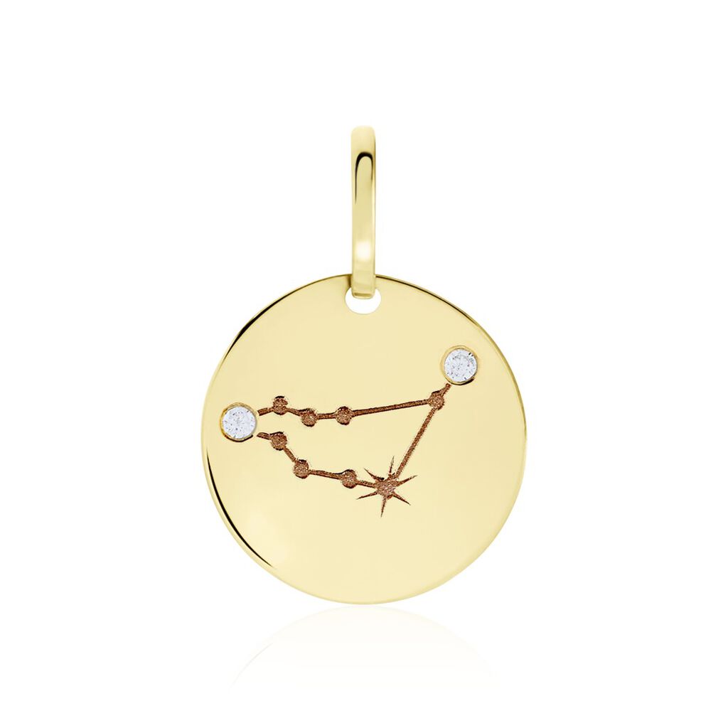 Pendentif Or Jaune Astraea Oxyde De Zirconium