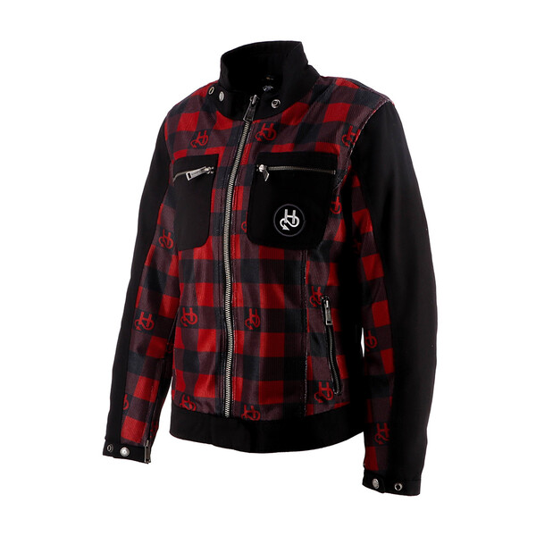 Helstons - Blouson femme Genesis Air Noir / Rouge / Bleu