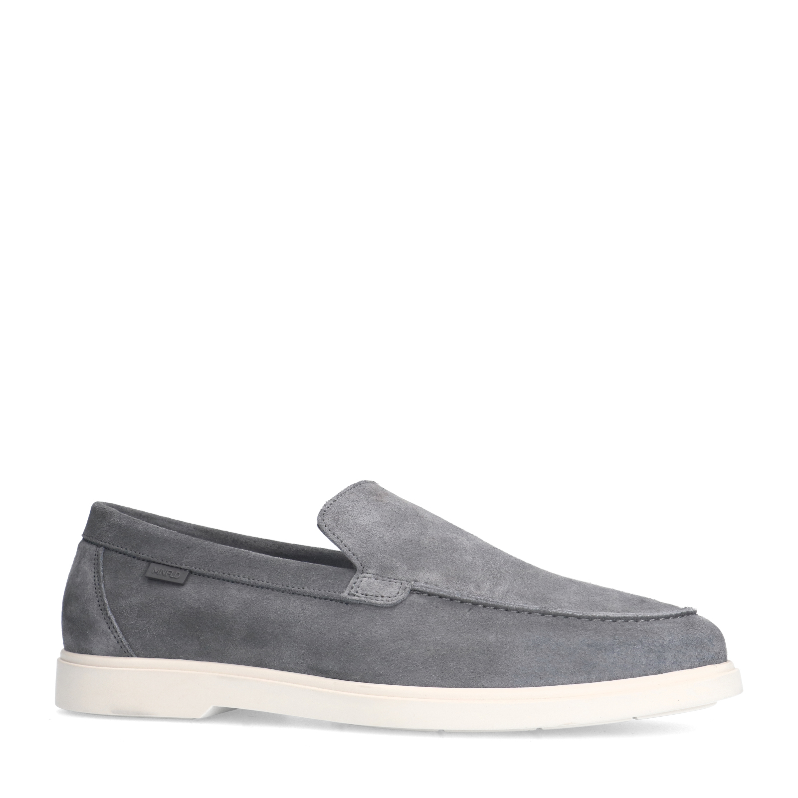 Grijze suède loafers