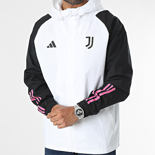 Coupe-Vent Juventus HZ5057 Blanc Noir
