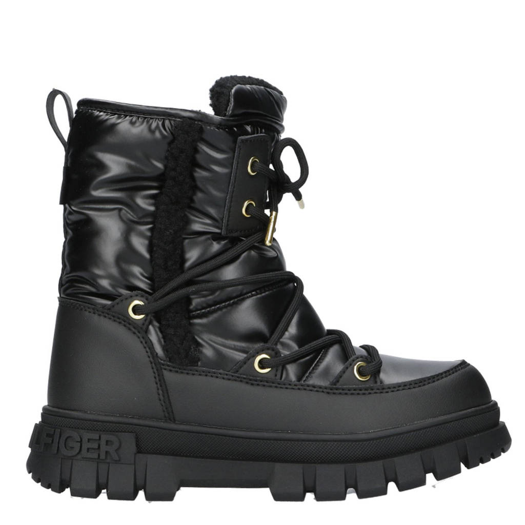 Tommy Hilfiger gevoerde enkelboots zwart