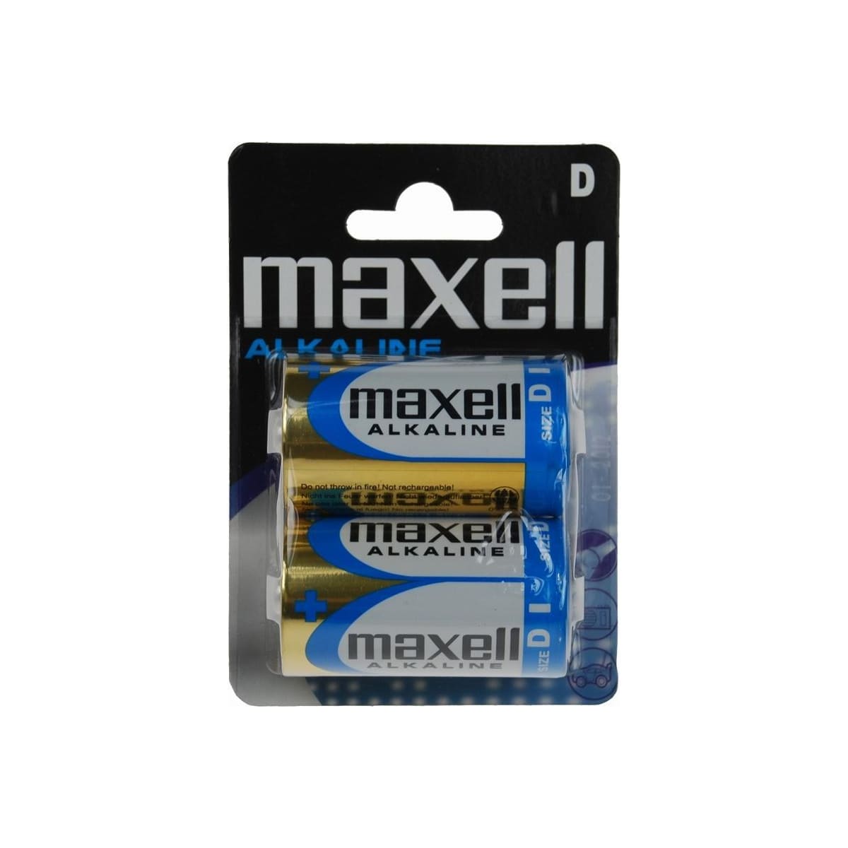Maxell batterier, D (LR20), Alkaline, 1,5V, 2-pack