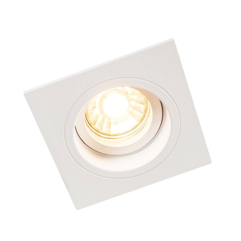 Smart inbouwspot wit vierkant incl. wifi GU10 - Chuck