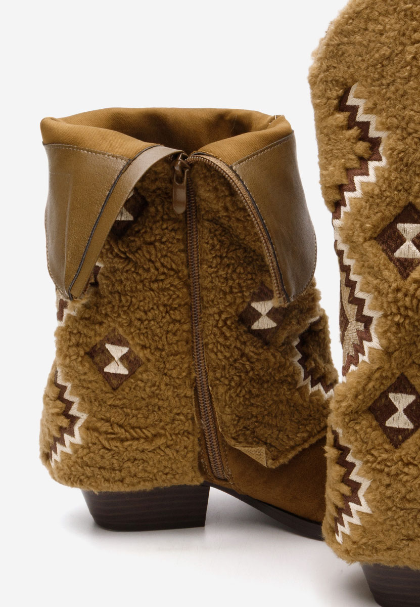 Bottes à talon carré kaki Cloria