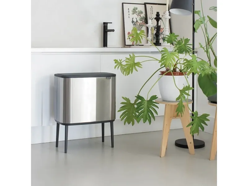 Brabantia Bo Touch Bin - Skraldespand - fliplåg - 36 L - mat stål