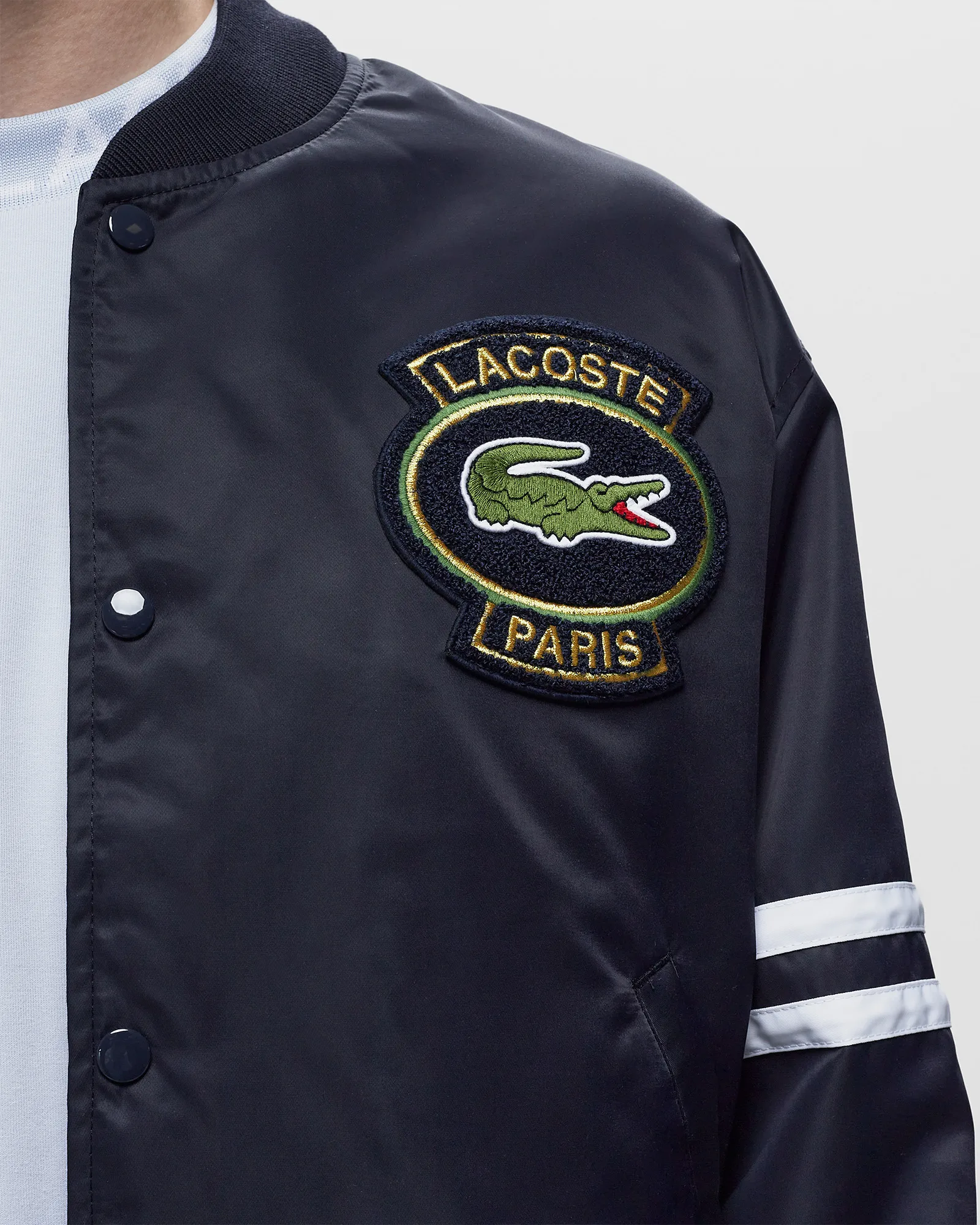 Lacoste PADDED WATERPROOF ARCHIVE BADGE BOMBER JACKET