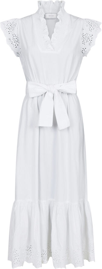 Neo Noir Tianna Embroidery Dress White
