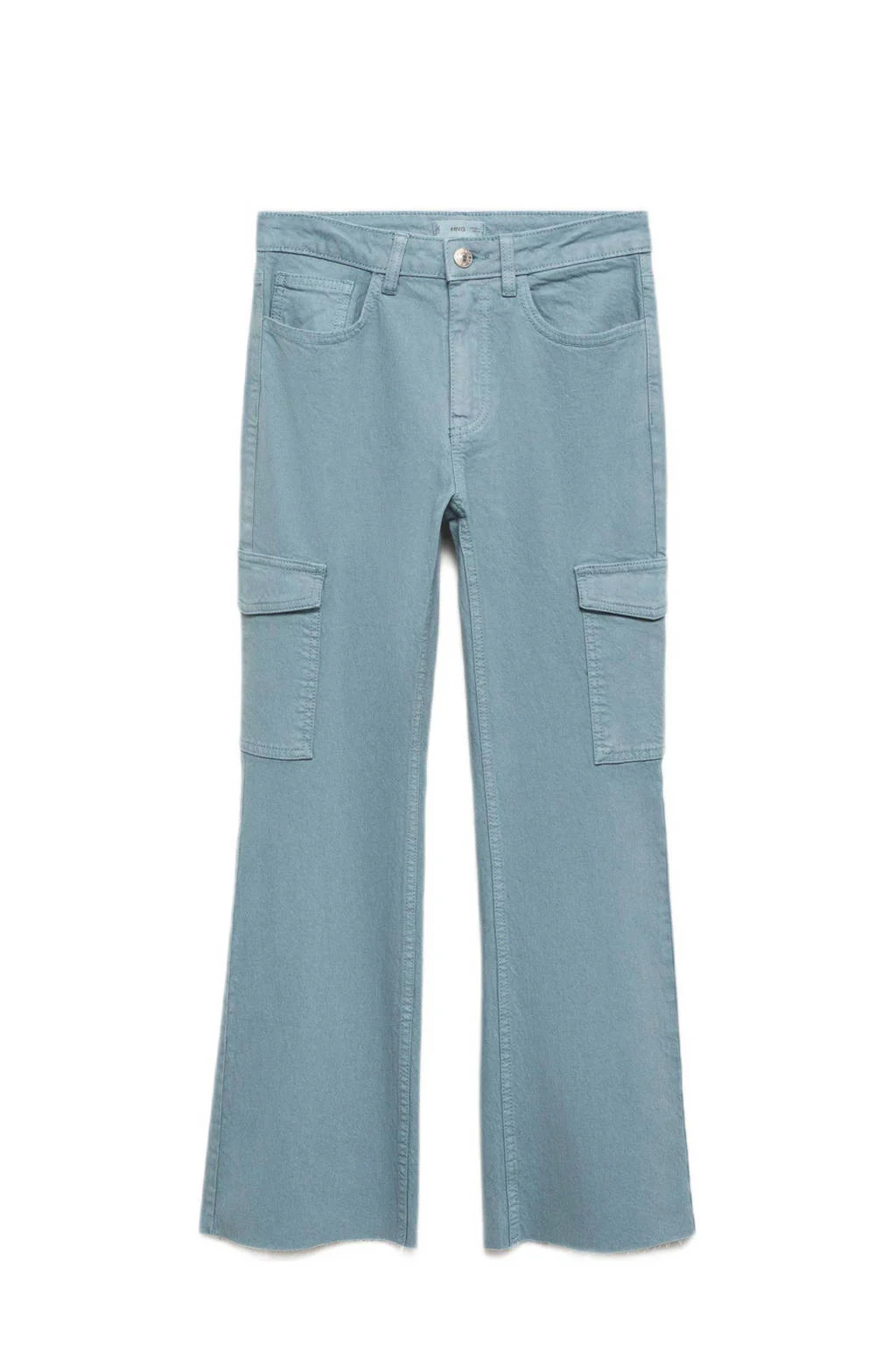 MANGO TEEN regular cargo broek blauw