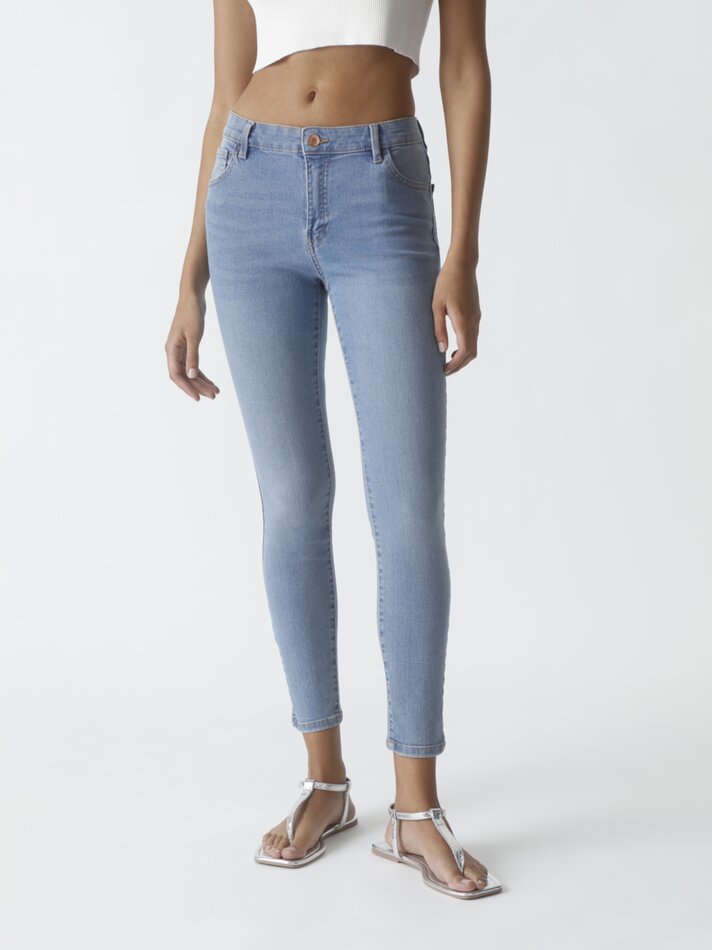 Calça jeans skinny - Azul médio