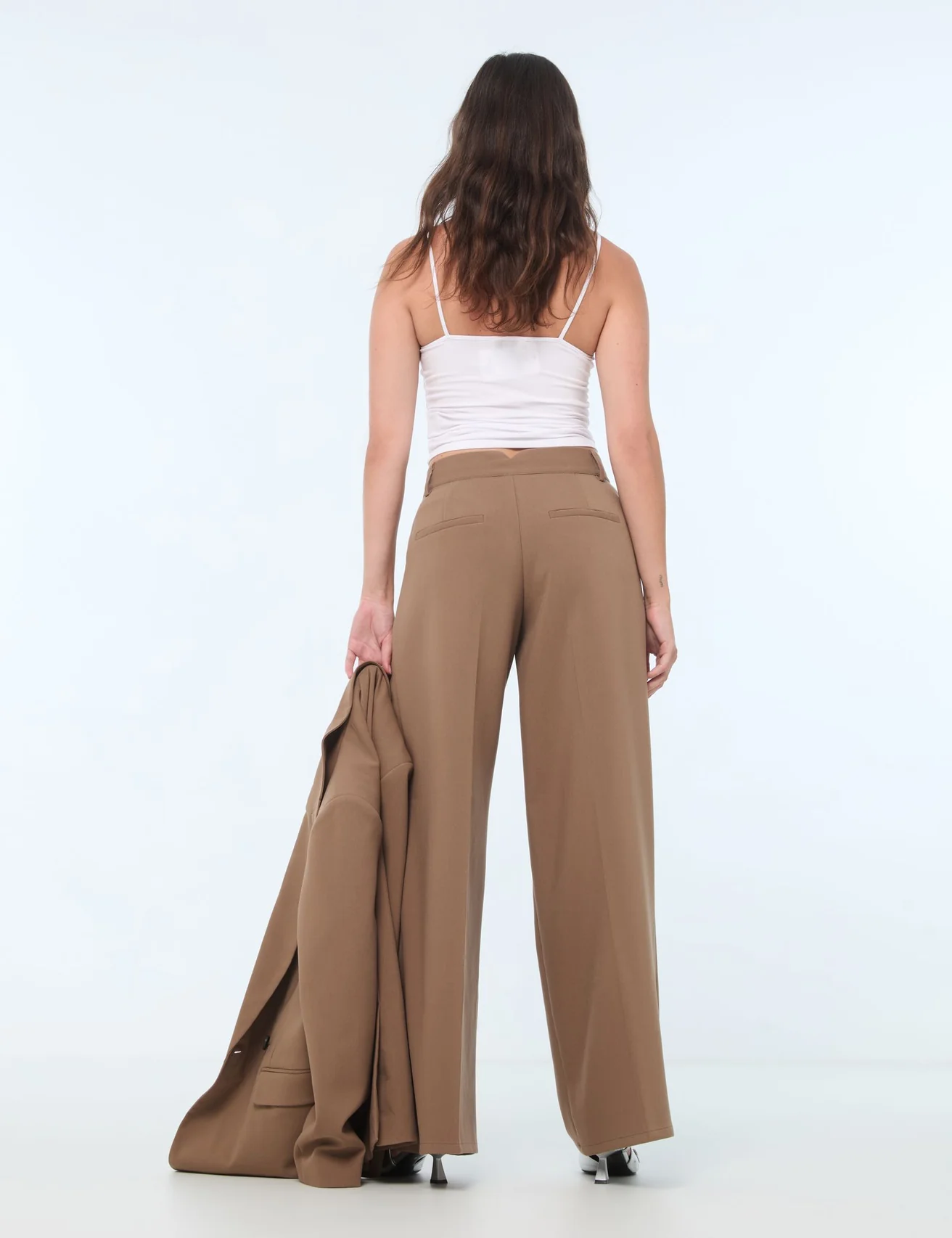 Pantalon de tailleur marron clair