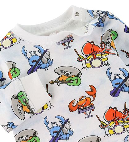 Stella McCartney Kids Sweatshirt - Weiß m. Meeresdruck