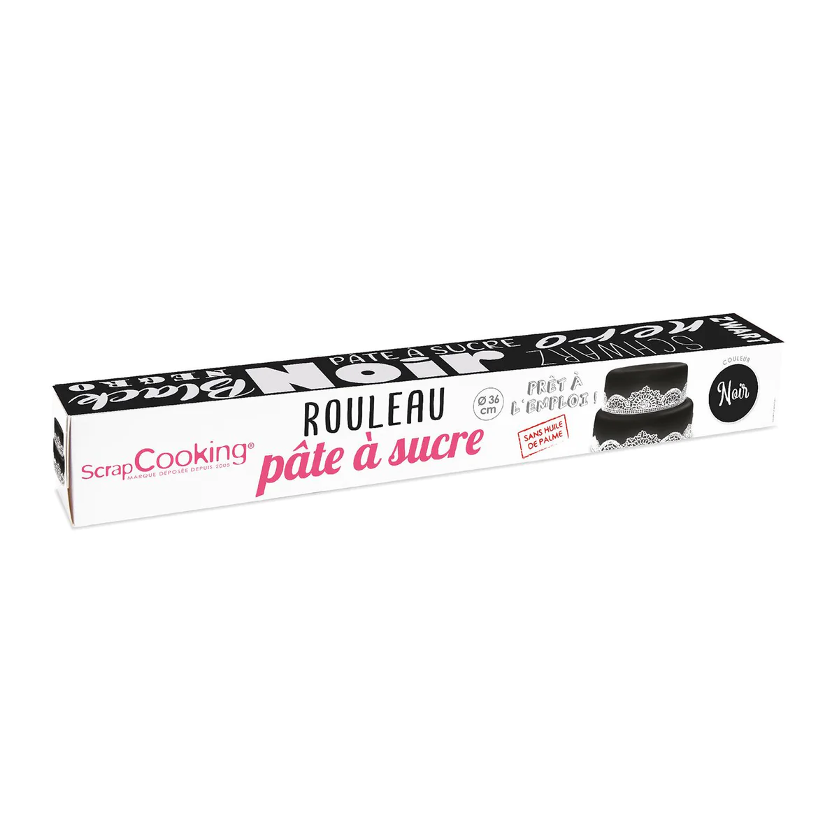 Pâte à sucre en rouleau noir Ø 36 cm - 430 g Scrapcooking