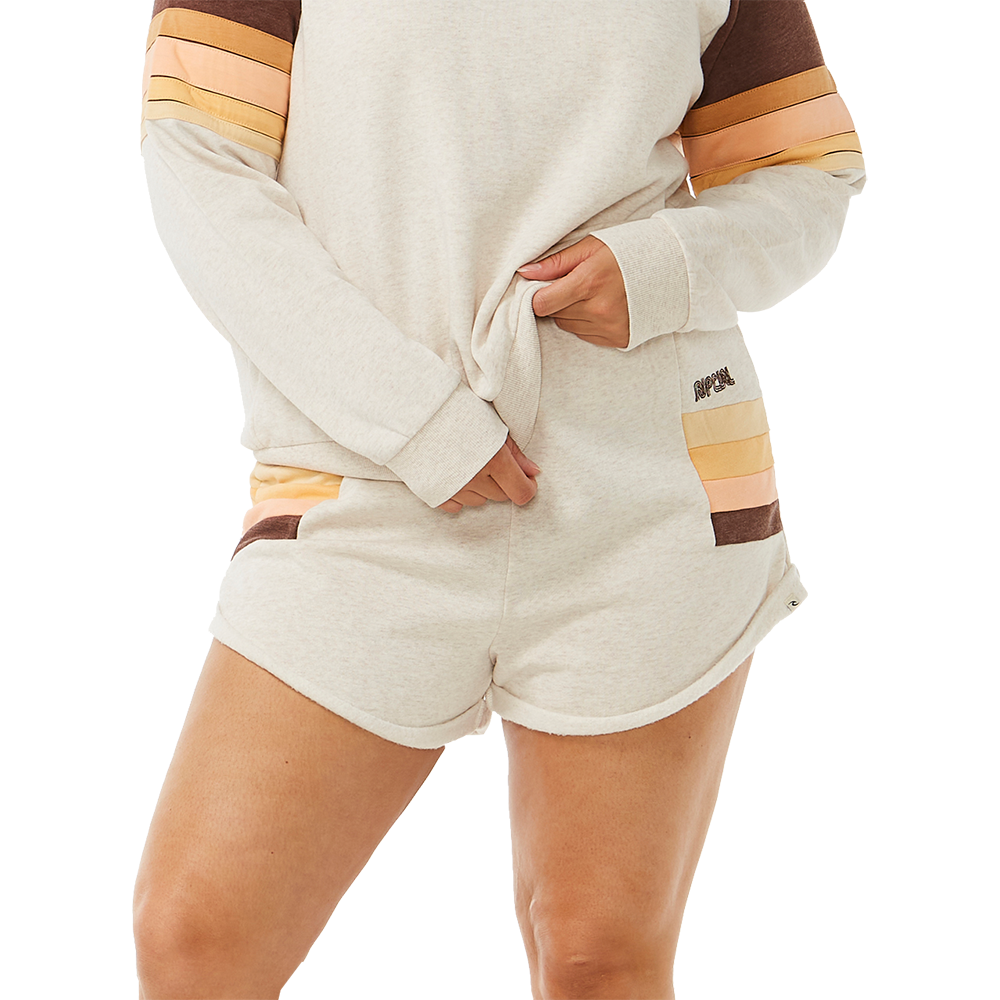 Rip Curl Block Party Track Shorts Damen oatmeal marle