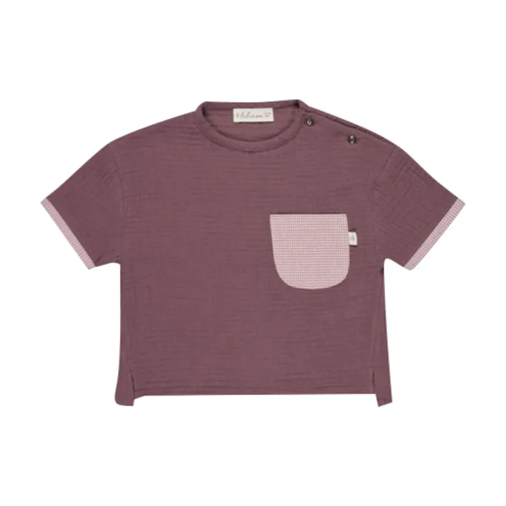 Lilinoa T-Shirt Lucas à Carreaux | Aubergine