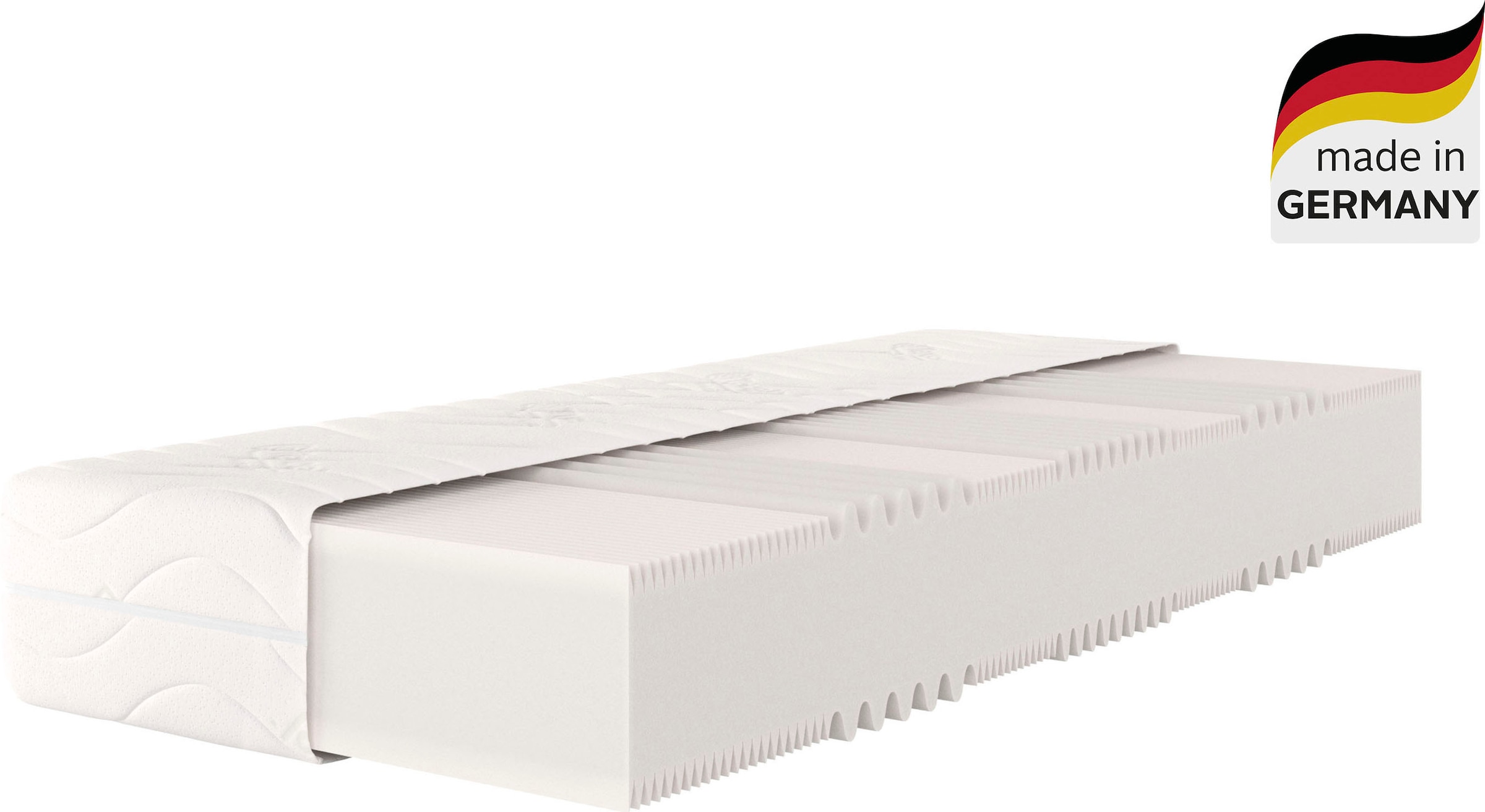 Älgdröm Komfortschaummatratze »Essentials XXL, 7 Zonen Matratze 90x200, 140x200 cm & weitere Grössen« 26 cm hoch Raumgewicht: 28 kg/m³ 1 Stk. tlg. XXL Höhe, flexibler HG bis 140 kg, ergonomisch, atmungsaktiv
