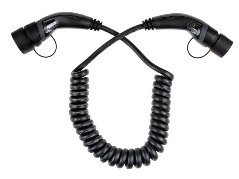 FURBER.power Ladekabel ODIN Typ 2 11kW 5 m Spiral 3-phasig 480 V 16A für Elektroauto