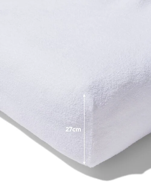 drap-housse tissu éponge 160x200 blanc