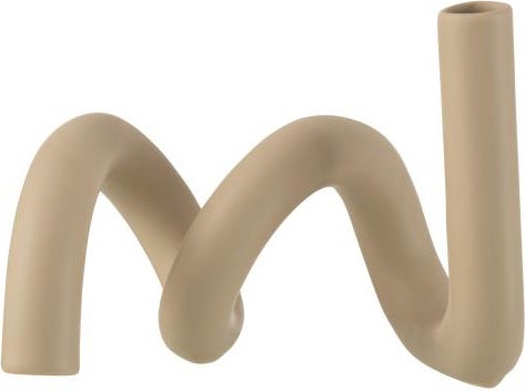 J-Line kandelaar Kronkel beige 25 x 15 x 18 cm