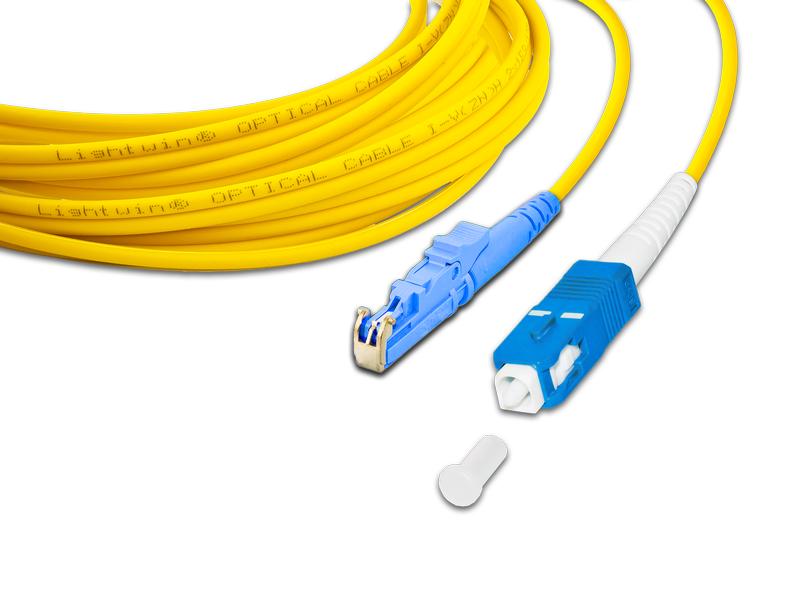 Lightwin LWL-Patchkabel Singlemode, LSH – SC, OS2, Simplex, Singlemode LSH (E2000 kompatibel)-SC Simplex OS2 1 m