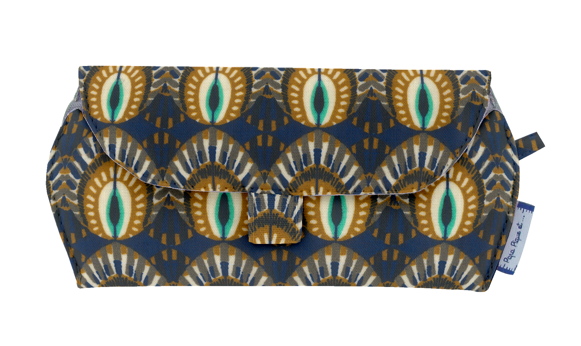 Etui À Lunettes Plumes De Paon