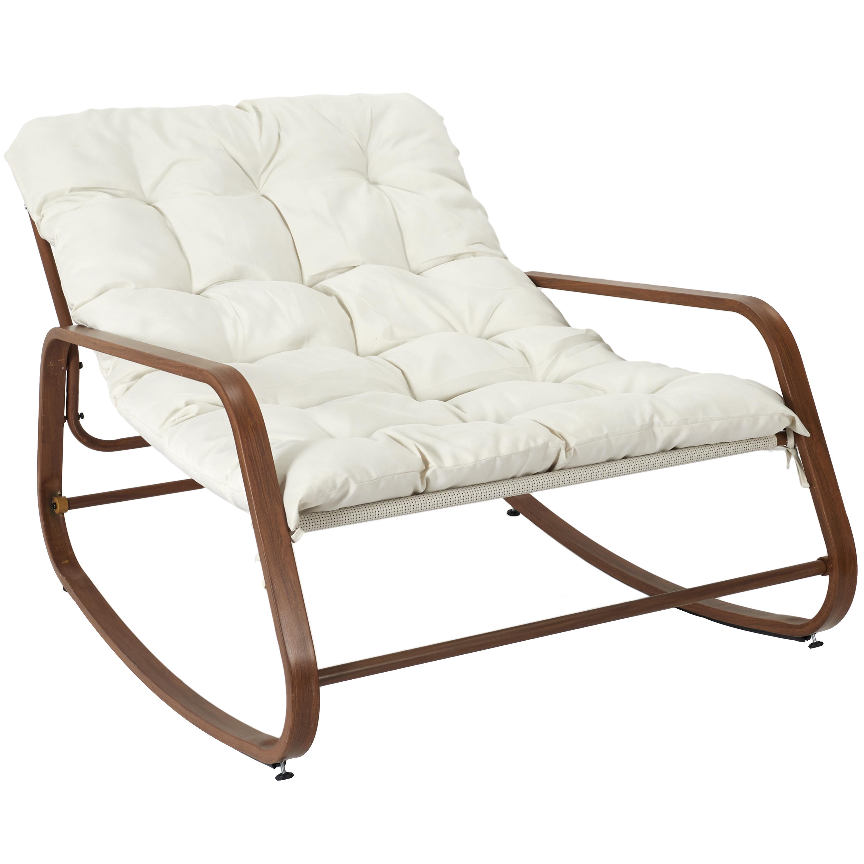 FAUTEUIL BASCULE MIAMI IMITATION BOIS 92X69X130CM