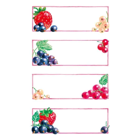 Avery Zweckform Z-Design 59550, Marmeladen Etiketten, Erdbeeren, Johannisbeeren, 12 Aufkleber