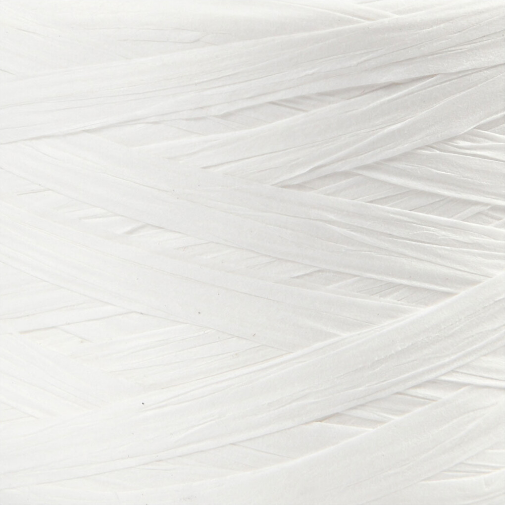 Raffia Papirgarn - B 7-8 MM - Hvid - 100 M