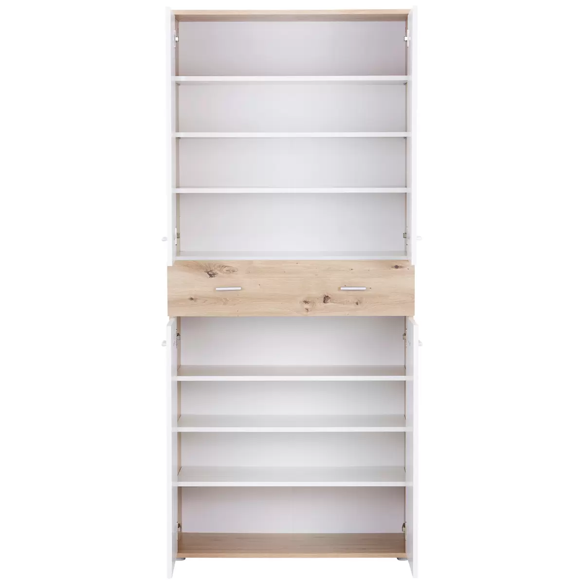 Schuhschrank Köln weiss,Eichefarben