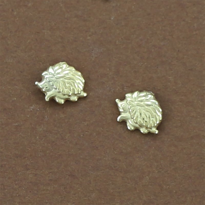 Boucles d'oreilles hérisson ou Niglo - Plaqué or