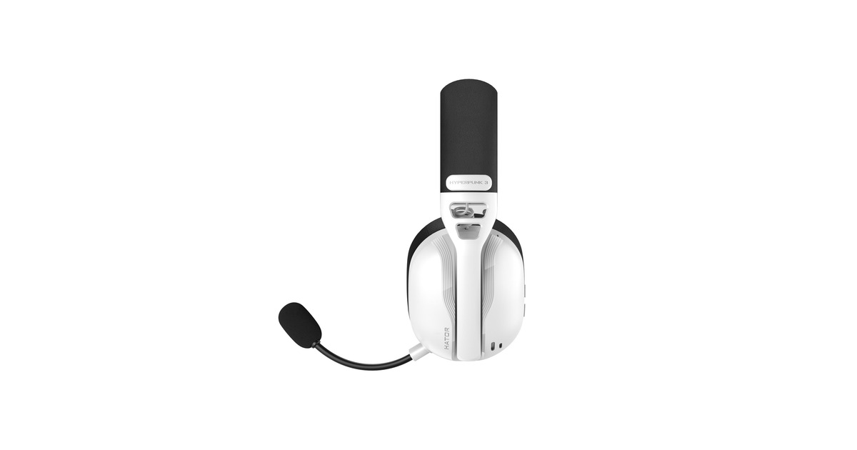 HatorHyperpunk 3 Wireless over-ear gaming headset  (Wit, 2.4GHz / Bluetooth 5.4 / USB-C)