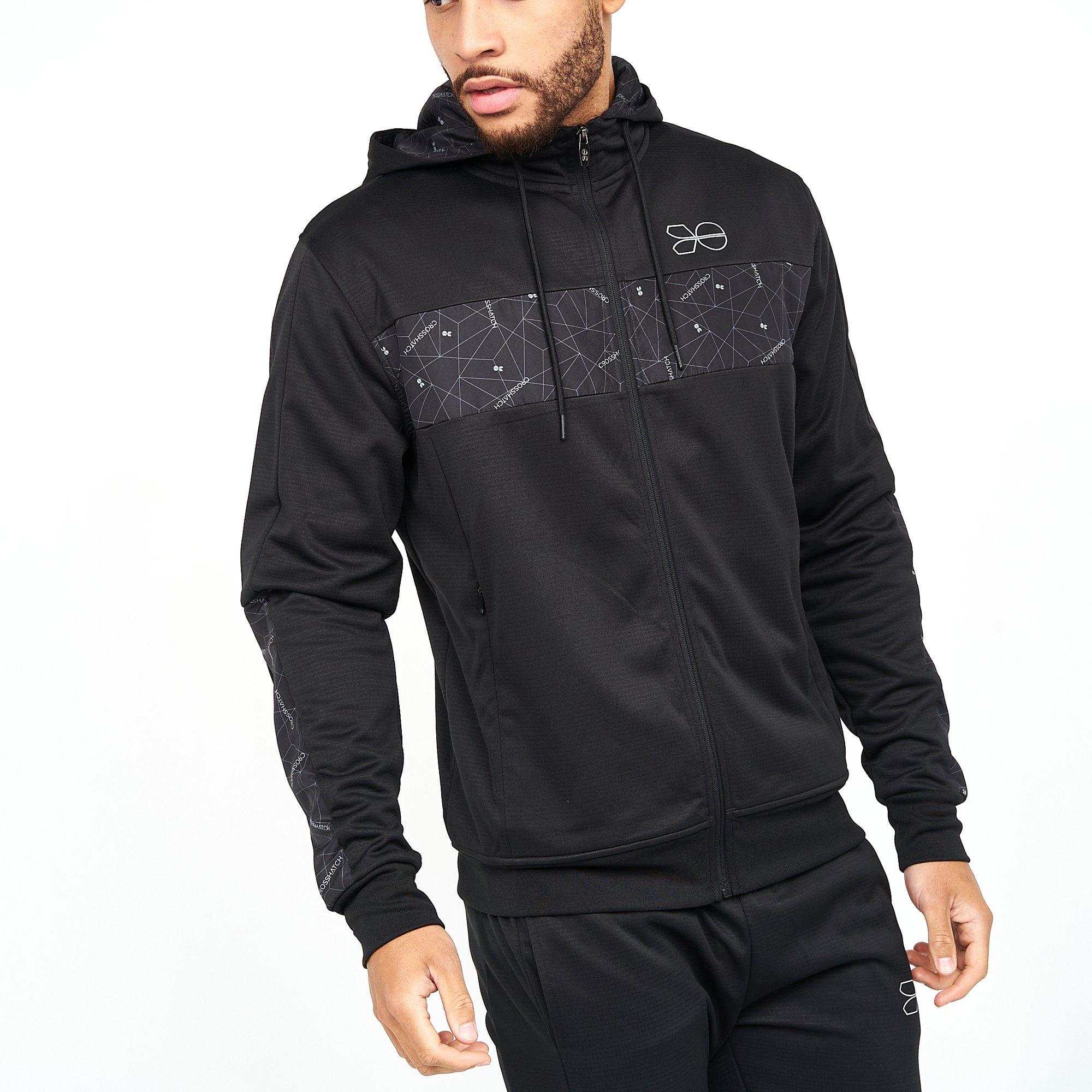 Crosshatch CH Pyramid Zip Through Hoodie Mens