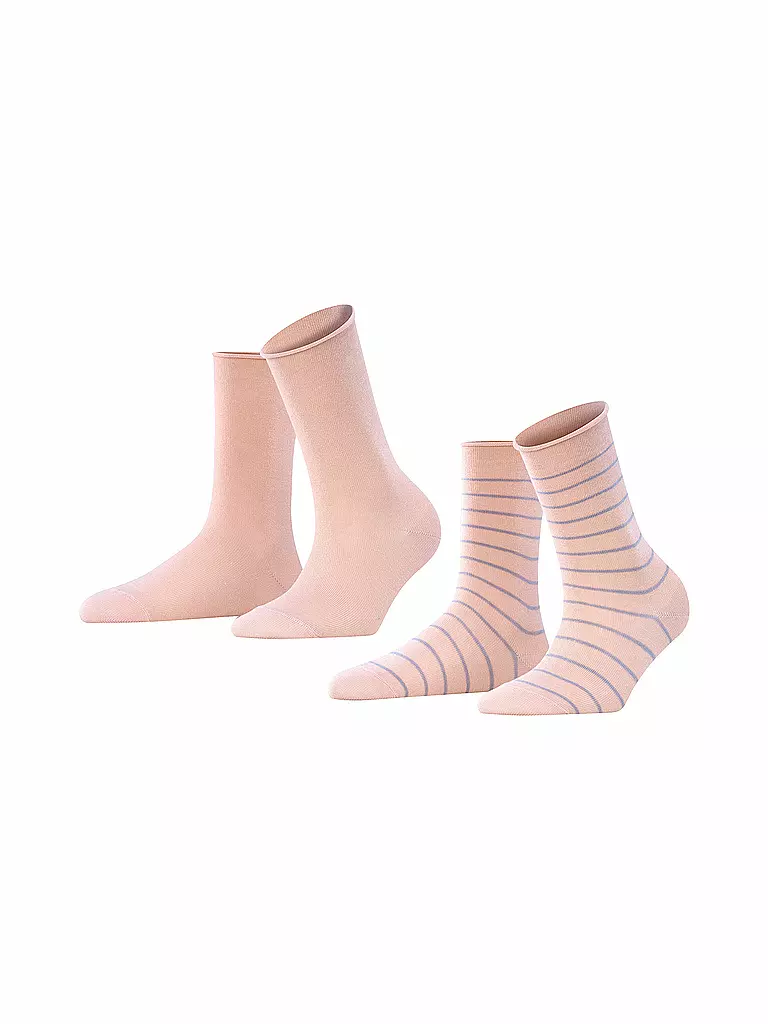 FALKE Happy Stripe 2er Pkg Blossom rosa