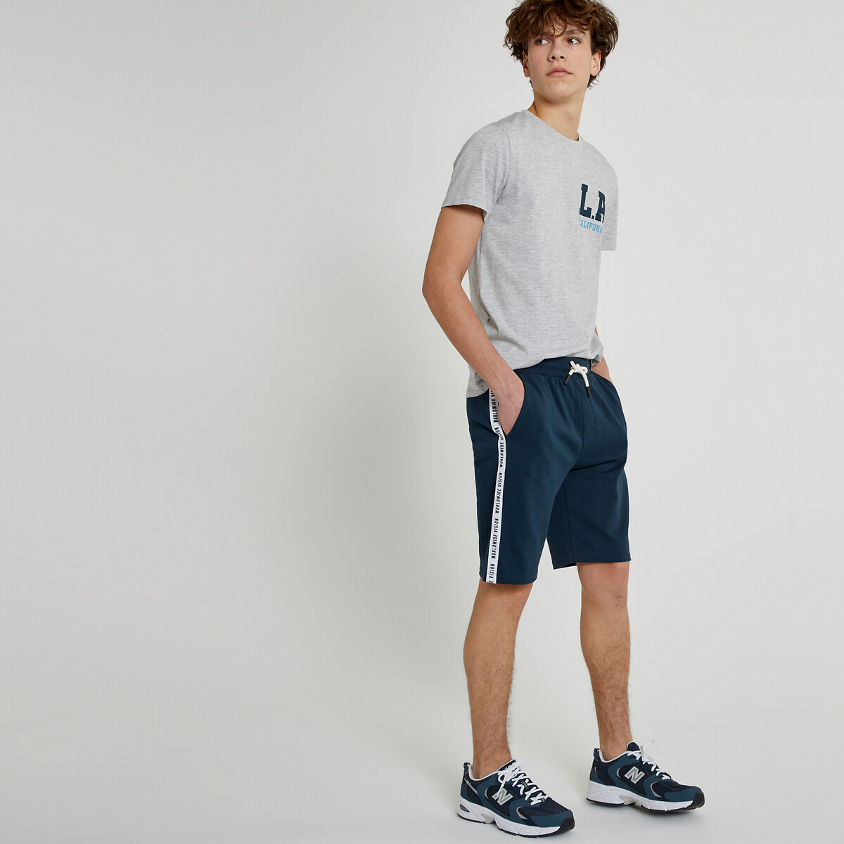 COLEÇÃO LA REDOUTE<br>Bermudas com listras laterais