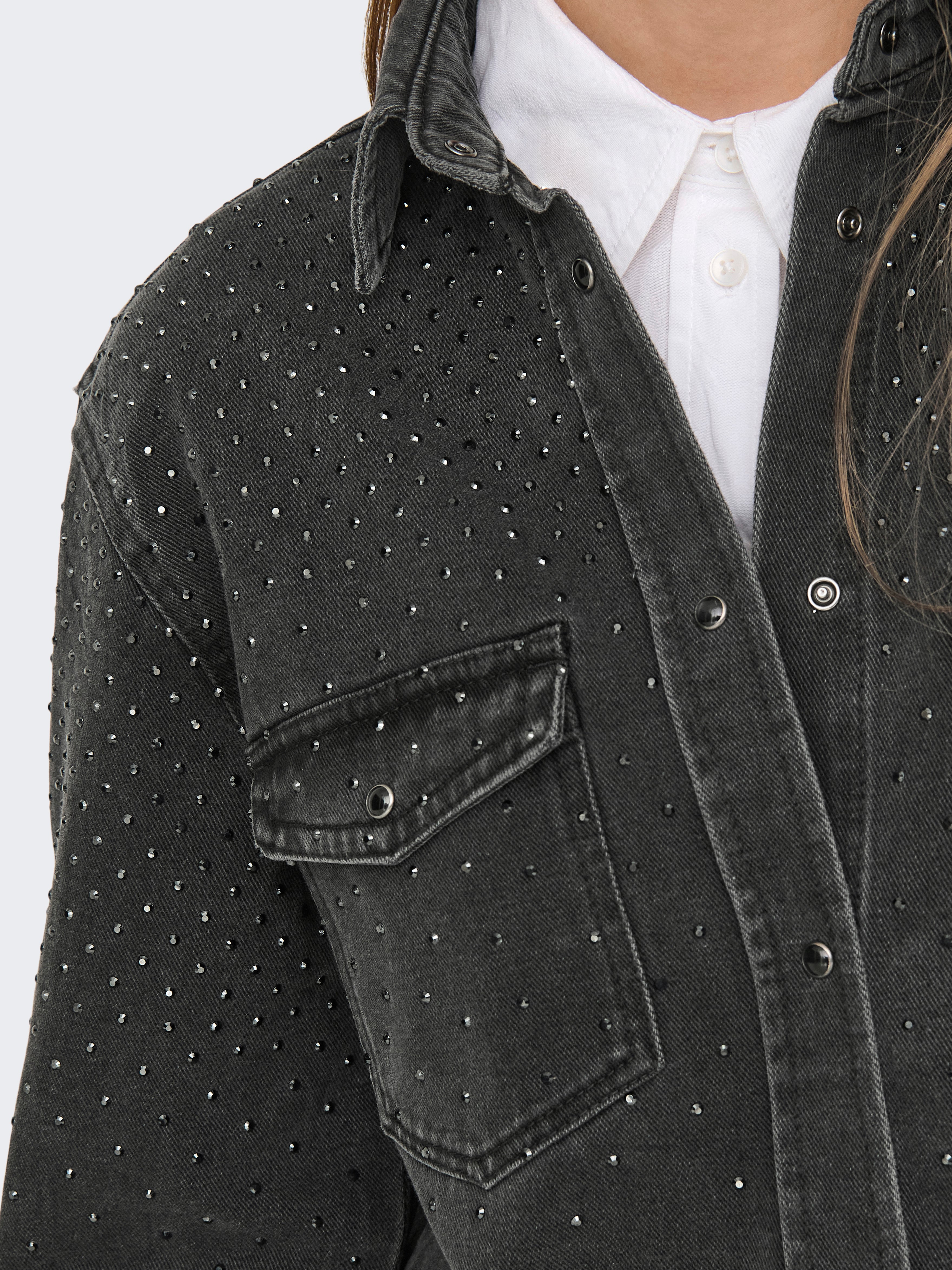 JDYSTINE Jeanshemd Black Denim