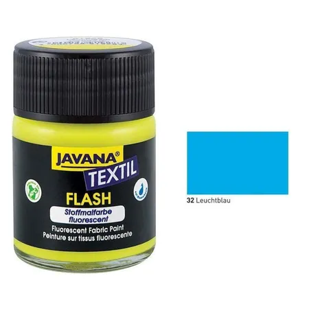 KREUL Javana Stoffmalfarbe für helle Stoffe Leuchtblau 50 ml