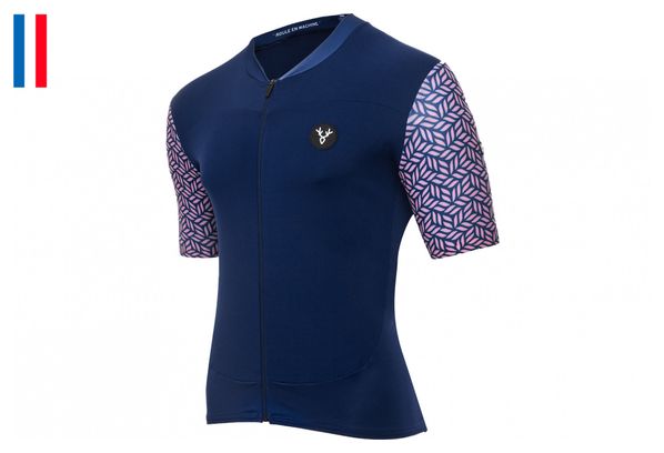 Maillot Manches Courtes LeBram Aspin Bleu Marine Coupe Ajustée