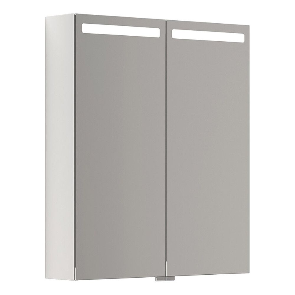 SPEILSKAP SCANBAD TOP MED BELSYNING HVIT BLANK 60CM